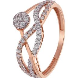Malabar Gold and Diamonds 18k (750) BIS Hallmark Rose Gold Ring for Women-image-85