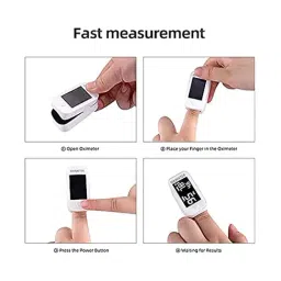 IZI Fingertip Pulse Oximeter with Oxygen Saturation SpO2, Pulse Rate and LED Display (White) image 4