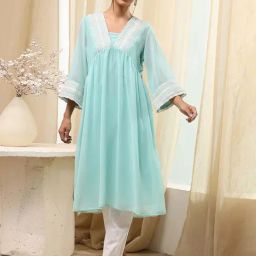 Biba Aqua Straight Fit Embroidered Kurtas-image-59