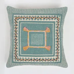 Art Avenue White & Blue Abstract Square Cushion Covers-53