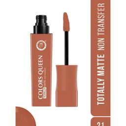 Colors Queen Totally Matte Non Transfer Liquid Lipstick Nude Show - 7.5 gm-picture-2