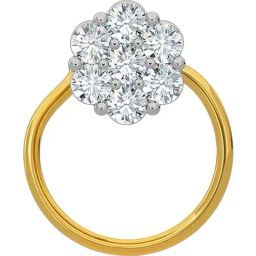 Kisna Diamond & Gold Jewellery 14k Gold & Diamond MylaNosepin for Women-image-8