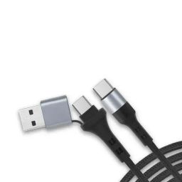 Neopack Duraflex 60W 2 IN 1 USB & USB-C To C Unbreakable Nylon Braided Charing Cable, 480Mbps Speed Data Cable for Apple iPhone 15, iPad, Samsung Galaxy, Tablets, Laptops (1.5 Mtr, Black)-image-5