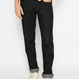 Duke Black Blended Straight Fit Washed Jeans-image-69