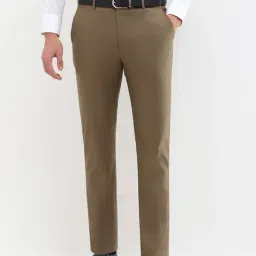 Allen Solly Brown Slim fit Solid Trousers-image-95
