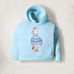 Cherry Crumble By Nitt Hyman Girls & Boys Blue Embroidered Hoodie-image-16