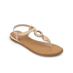 PEPPER Women Solid Round Toe Backstrap T-Strap Flats-image-96
