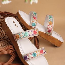 Anouk Embellished Wedge Sandals-3