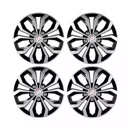 Auto Pearl Car Full Silver Black Wheel Cover Caps 35.56 cm (14 Inch) Press Type Fitting for Tiago-image-88