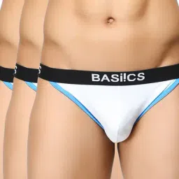 BASIICS by La Intimo White Printed Briefs (Pack of 3)-image-30