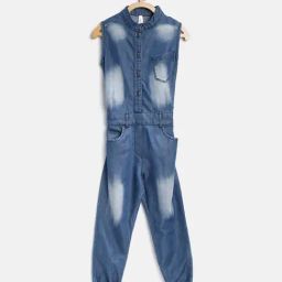 Stylestone Kids Blue Solid Jumpsuit-image-35