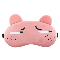 Jenna Dot Pink Cartoon Face Sleeping Eye Mask - Peach-17