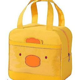 House of Quirk Cartoon Insulated Lunch Bags Small for Women Work Student Kids to School  Thermal Cooler Tote Bag Picnic Organizer Storage Lunch Box  - Yellow Duck  Square-picture-3