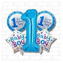 Party Anthem First Birthday Boy Blue Balloon BouquetPack of 5-image-96