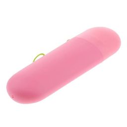 BOXOT IMPEX Plastic Unequetrend Travel Toothpaste Toothbrush Holder Cover - pink-10