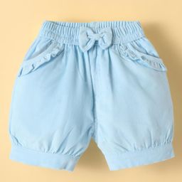 Wonderchild Solid Pocket Detailed Corduroy Shorts - Powder Blue-image-63