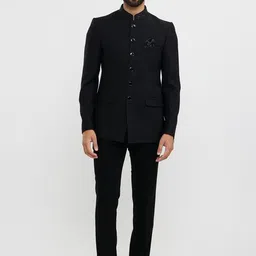 Twamev Men Embellished 2 Piece Suits With Square Pocket-image-47