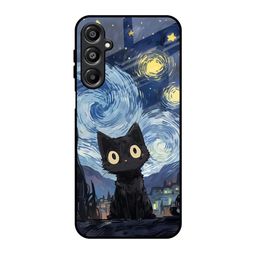 QRIOH Midnight Whiskers Quirky Printed Samsung Galaxy A16 5G Silicone Back Case-image-70