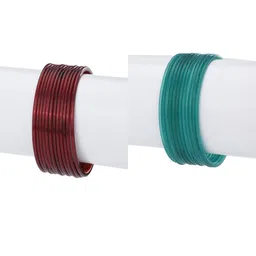 1ST TIME Set Of 24 Maroon Alloy Bangles-picture-27
