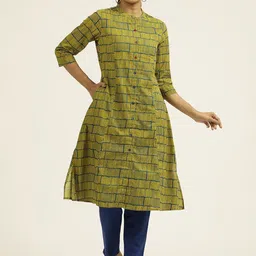 Jaipur Kurti Abstract Printed Cotton A-line Kurta-picture-14