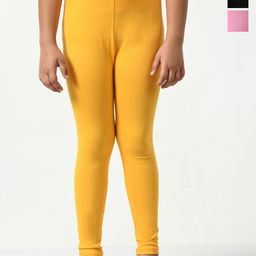 KAYU Girls Pack Of 3 Solid Ankle-Length Lenggings-image-18