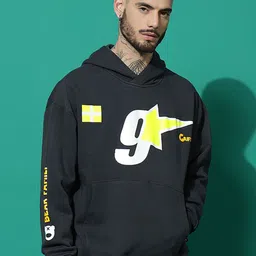 GRIFFEL Men Printed Hooded Pullover Sweatshirt-picture-12