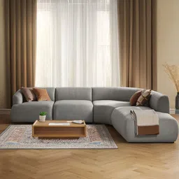 nestroots ZenLiving Chic-Grey 5 Seater Sofa-19