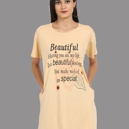 DDASPRATION Women Typography Printed Oversized Cotton T-shirt-image-89