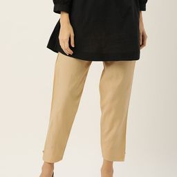 HASRI Women Solid Pure Cotton Trousers-picture-15