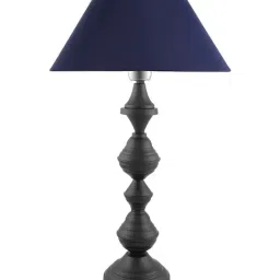 Homesake Black Nordic Waterdrop Matt Table Lamp with Blue Shade (Bulb Included) - Set of 1 image 2