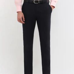 Allen Solly Black Slim fit Solid Trousers-image-61