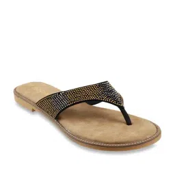 Mochi Women's Black Thong Sandals-image-49