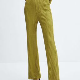 MANGO Women Self-Design Straight Trousers-image-57