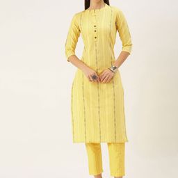 DIVASTRI Striped Printed Kurta With Trouser-image-96