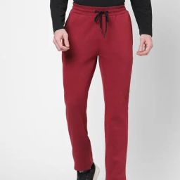 Sweet Dreams Red Fleece Regular Fit Solid Pyjama-picture-6