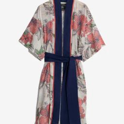 Westside Home Multicolour Floral Patterned Cotton Kimono-14