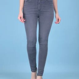 Crimsoune Club Grey Blended Skinny Fit Mid Rise Jeans-image-130