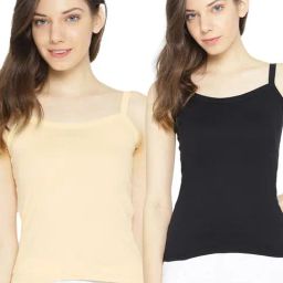 Lady Lyka Multicolor Cotton Camisole (Pack Of 2)-picture-38