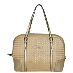 BELLADAMA Margaret Golden Textured Medium Shoulder Handbag-39