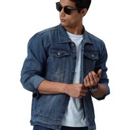 VOXATI Blue Full Sleeves Shirt Collar Denim Jacket-image-24