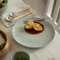 Ellementry 'Upper Crust' Grey Ceramic 25 cm Dinner Plate - Set of 1-image-20