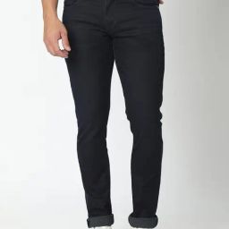 Spykar Black Cotton Slim Fit Jeans-picture-4