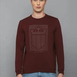 Louis Philippe Jeans Maroon Cotton Regular Fit Printed SweatShirt-picture-49