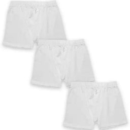 Kiddopanti Kids White Solid Boxer Shorts (Pack Of 3)-image-87