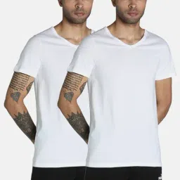 Puma White & Puma White Regular Fit Vest - Pack Of 2-image-8