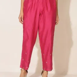 Fabindia Pink Embroidered Pants-image-31
