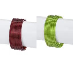 1ST TIME Set Of 24 Maroon Alloy Bangles-picture-24