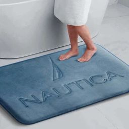 NAUTICA Luxurious Grey 2000 GSM Memory Foam Large Non-Skid Bath Rug-image-57