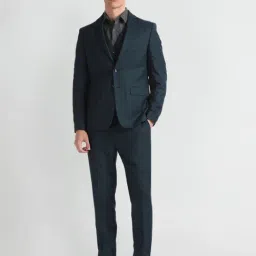 Arrow Green Regular Fit Three Piece Suit-picture-16
