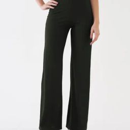 SALT Attire Olive Green Lydia Rib Knit Trousers-image-65